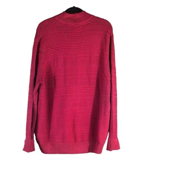 Chaps 1/4 Zip Up Long Sleeve Red Sweater Size XL NWT 📦 - Picture 2 of 9